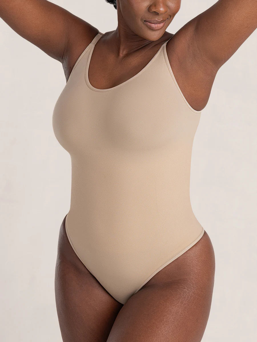 Scoop Neck Shapewear-Body mit Tanga-Schnitt