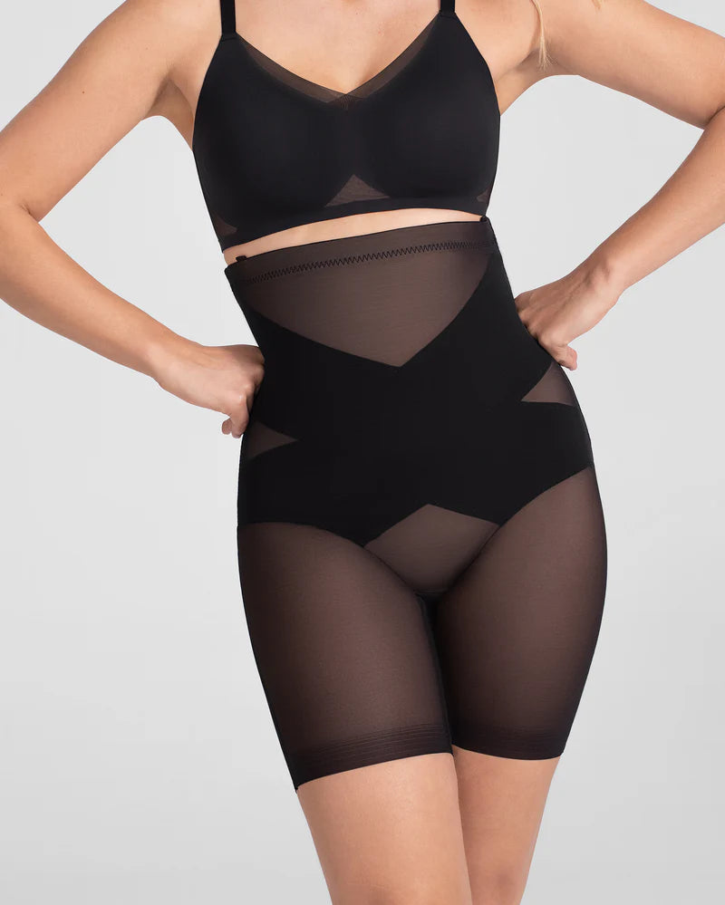 High-Waist Cross Shorts