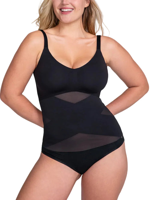 Nahtloses Kompressions-Top mit Mesh-Details